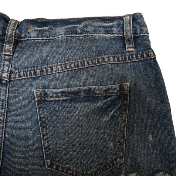 Free People Womens 26 Exposed Button Fly Cutoff Denim Jean Shorts - Picture 4 of 10
